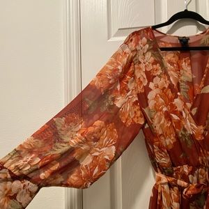 Maxi Copper Floral Dress Kate & Lily
